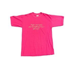 Vintage Rare Virginia Slims Pink Shirt Sugar Spice and everything nice Funny